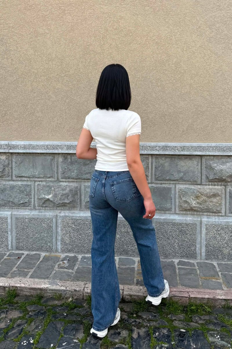 XHINSE TË THJESHTA NJËNGJYRËSHE PËR FEMRA NË NGJYRËN BLU - 4