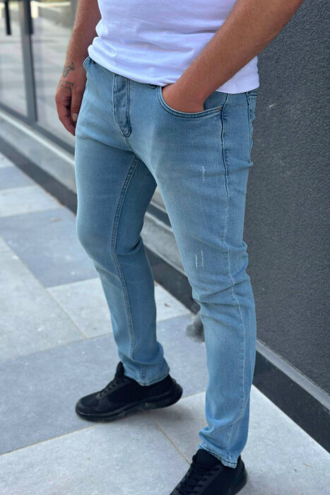XHINSE TË THJESHTA PËR MESHKUJ NË NGJYRË BLU E ZBARDHUR - 2