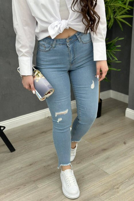 XHINSE TË THJESHTA PËR FEMRA NË NGJYRËN BOJËQIELLI - KLAUDIO FASHION