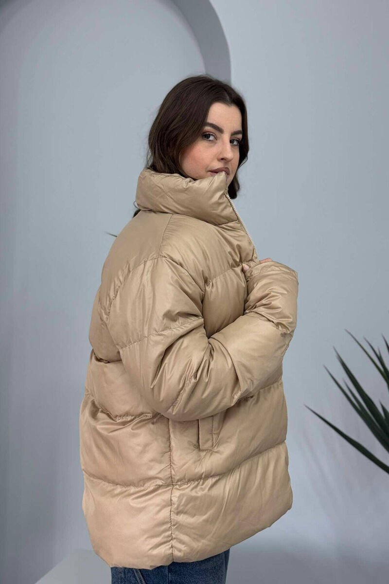 XHUP ME JAKË TË GJATË PËR FEMRA NË NGJYRËN BEZHË - 3