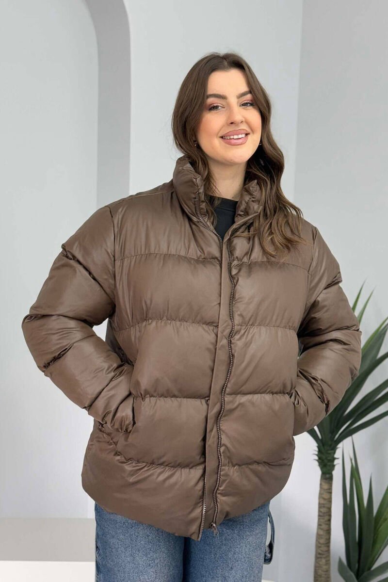 XHUP ME JAKË TË GJATË PËR FEMRA NË NGJYRËN KAFE - 4