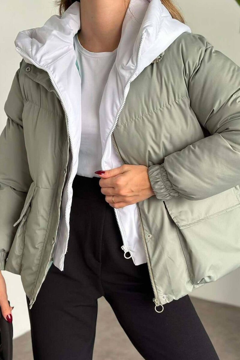 XHUP ME KAPUC PËR FEMRA NË NGJYRËN MENTE - 2