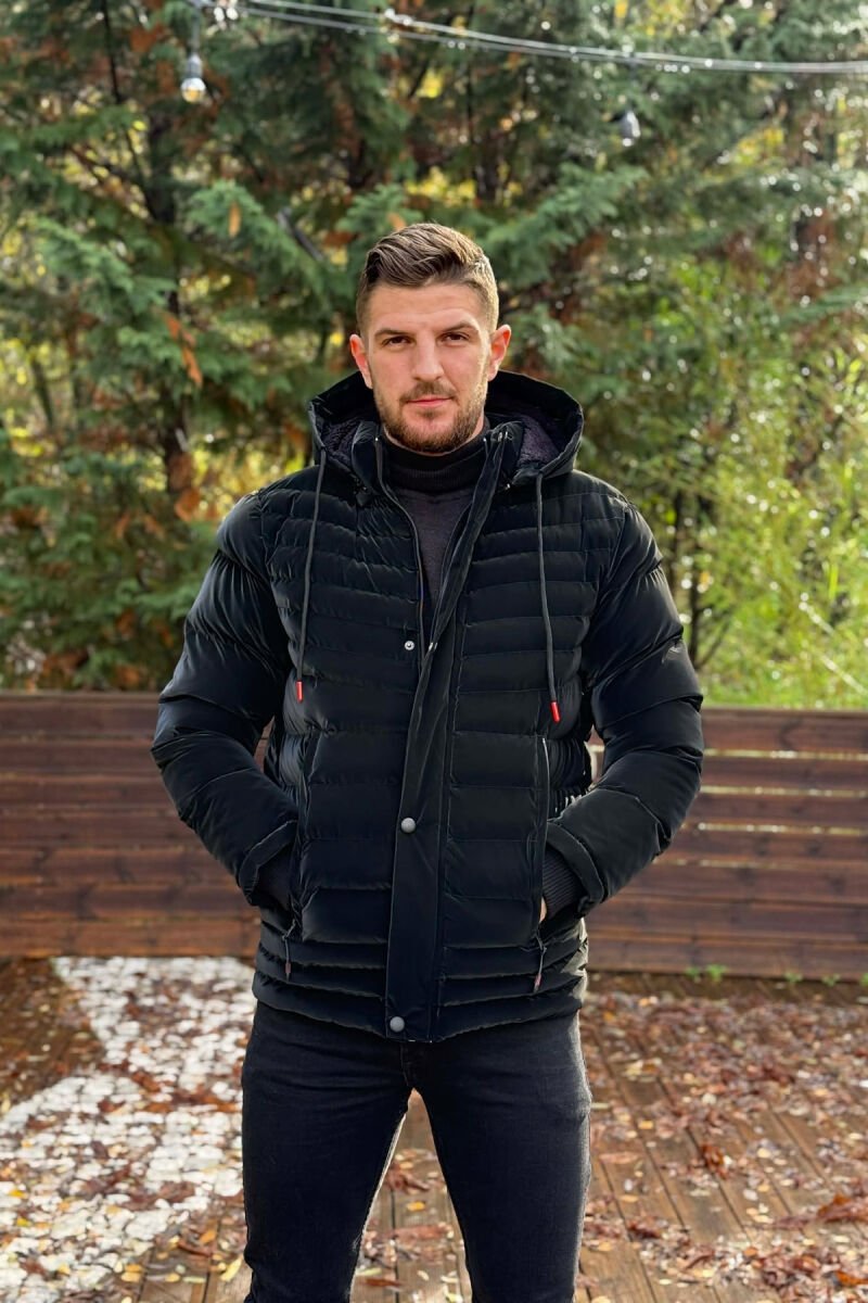 XHUP NJE NGJYRESH ME KAPUÇ PER MESHKUJ NE NGJYRE TE ZEZE - 3
