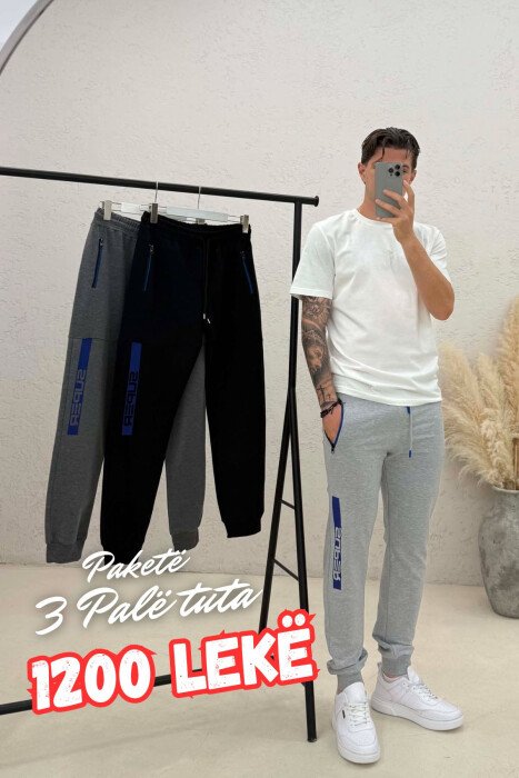 PACK OF 3 PIECES WRITTINGS MEN SWEATPANTS MULTIPLE/SHNGJ - 1