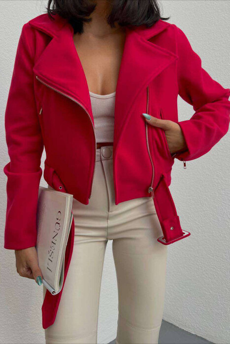 ZIPPER ONE COLOR WOMAN JACKET FUCHSIA/CIKLAMI - 2