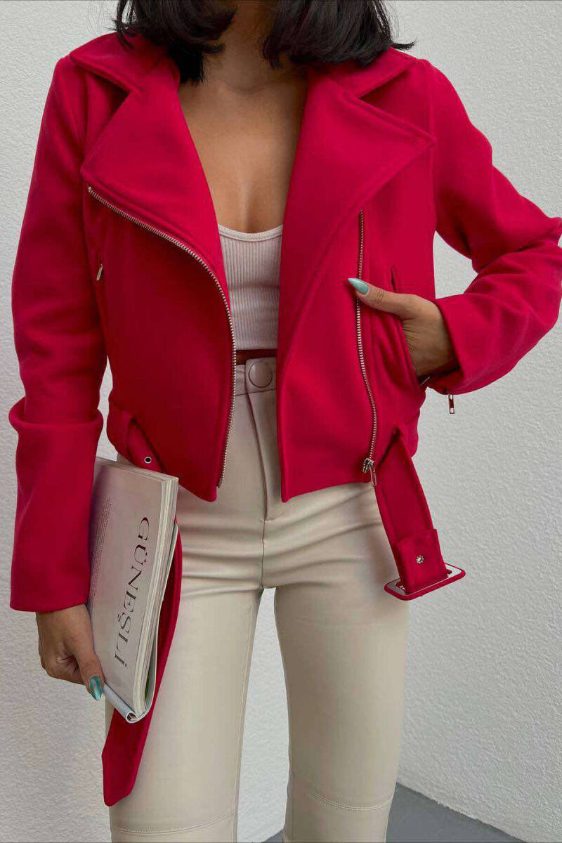 ZIPPER ONE COLOR WOMAN JACKET FUCHSIA/CIKLAMI - 2