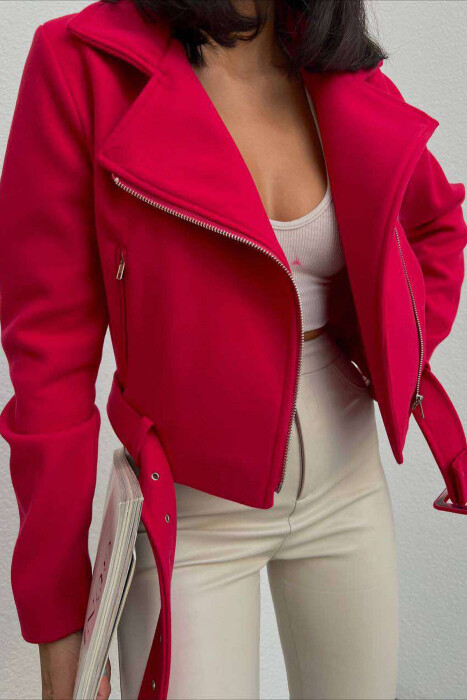 ZIPPER ONE COLOR WOMAN JACKET FUCHSIA/CIKLAMI - 3