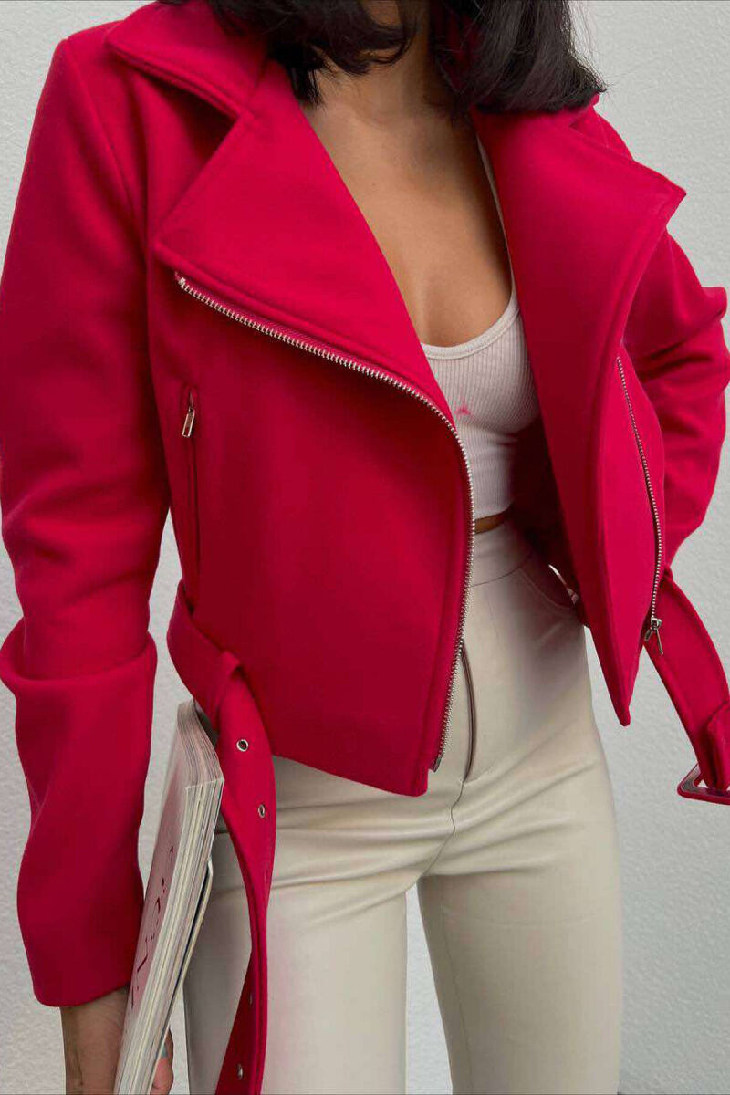 ZIPPER ONE COLOR WOMAN JACKET FUCHSIA/CIKLAMI - 3