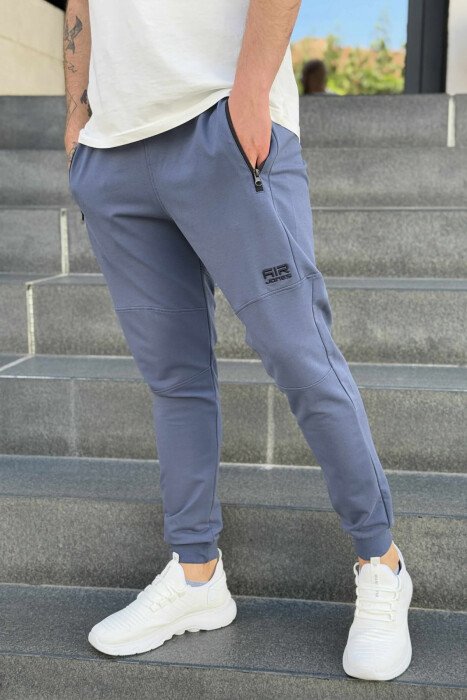 ZIPPER POCKETS SMALL LOGO MEN JOGGERS LIGHTBLUE/BZ 