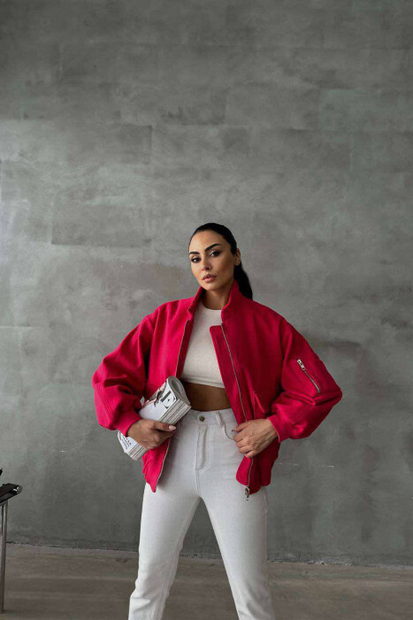 ZIPPERED WOMAN JACKET FUCHSIA/CIKLAMI 